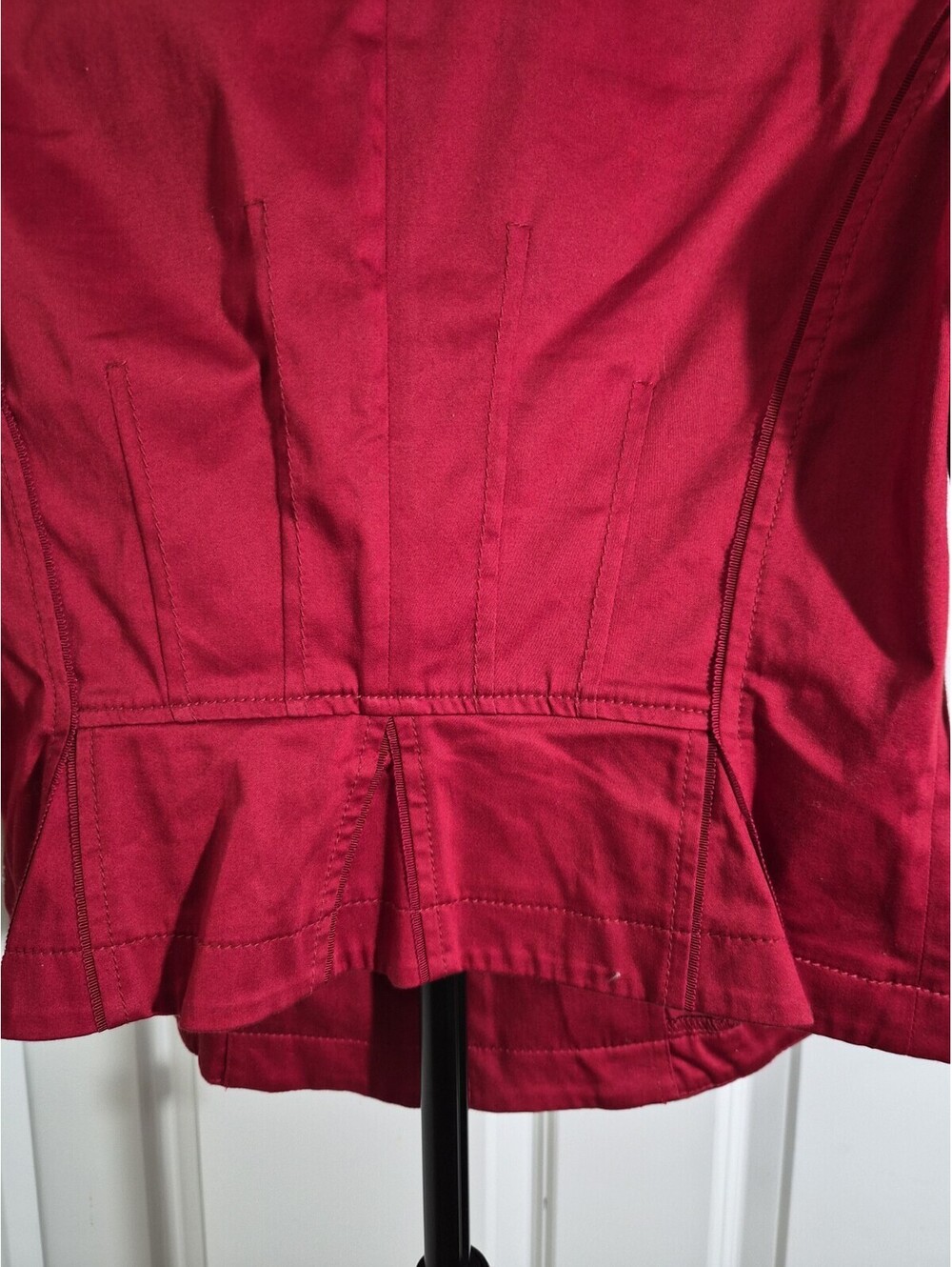 White House Black Market Red Military Jacket Blazer Size 6 - Picture 11 of 13